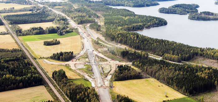 Ilmakuva tiehankkeesta.