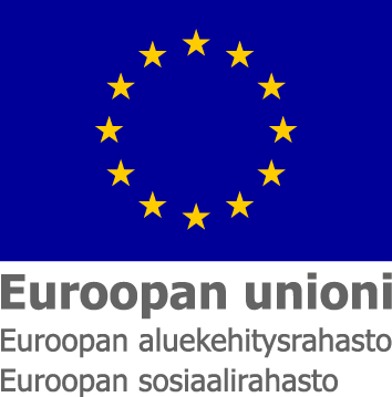 Euroopan unioni, Euroopan aluekehitysrahasto, Euroopan sosiaalirahasto, logo.