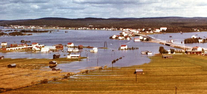 Pellon tulva 9.6.1968. Kuvaaja Esko Ylitalo.