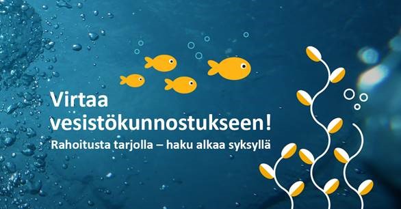 Virtaa vesistökunnostuksiin -hankkeen logo.