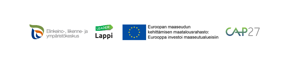 Logot: Elinkeino-, liikenne- ja ympäristökeskus, Leader Lappi, Euroopan maaseudun kehittämisen maatalousrahasto, CAP27.