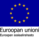 Euroopan unionin Euroopan sosiaalirahaston lipputunnus, jossa sinisellä pohjalla keltaiset tähdet ympyrässä.