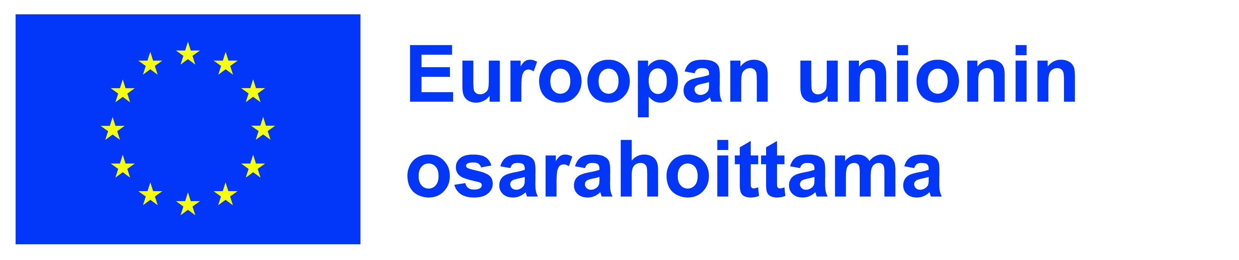 EU-lippu ja teksti "Euroopan unionin osarahoittama".