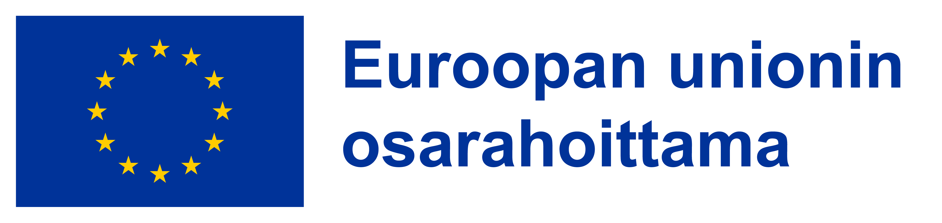 Euroopan unionin lippu ja teksti Euroopan unionin osarahoittama.