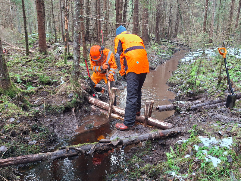 Patoamistyön aloitusvaihe.