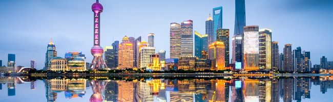 Kuva Kiinan kaupungista.