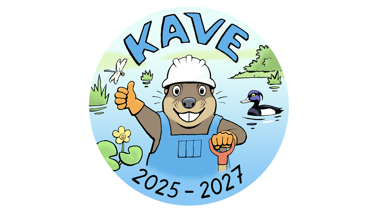 KAVE-hankkeen logo, piirros.