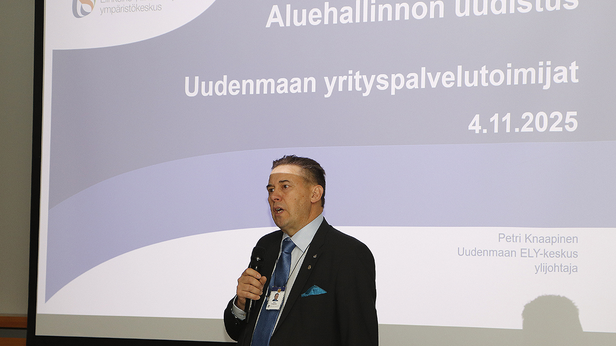 Uudenmaan ELY-keskuksen ylijohtaja Petri Knaapinen.