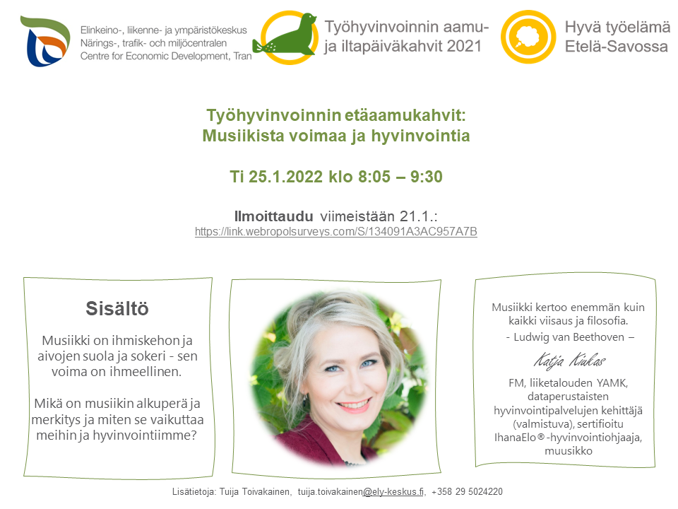 Kuvamuotoinen kutsu työhyvinvoinnin etäaamukahveille