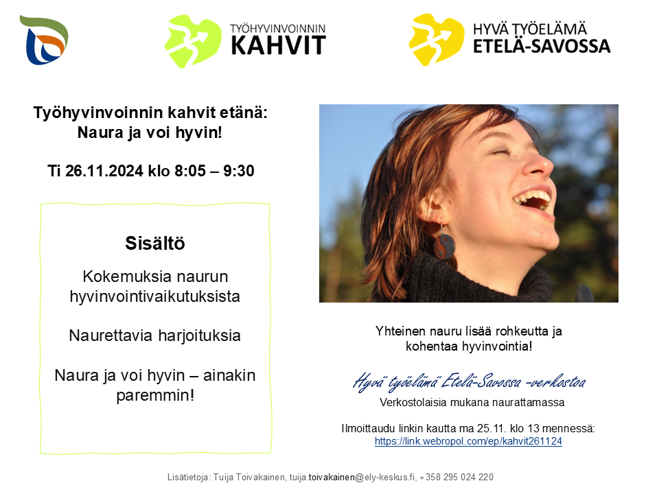 Kutsu Työhyvinvoinnin kahveihin.