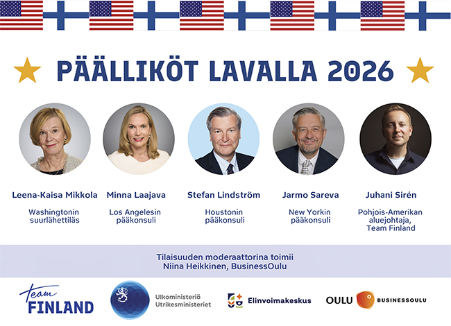 Päälliköt lavalla 2026 kuva jossa esiintyjät ja logot.
