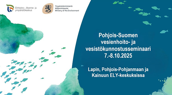 Bannerissa ELY-keskuksen ja ympäristöminsteriön logot.