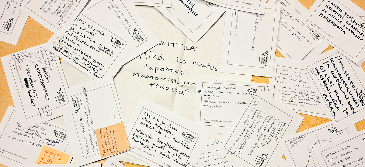 Kuvassa tyäpajassa syntyneitä idealappuja